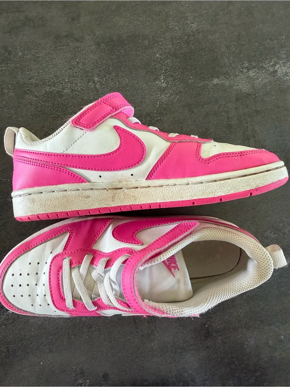 Nike Court Borough Low Recraft 3Y White Pink Kids Sneakers DV5457-123